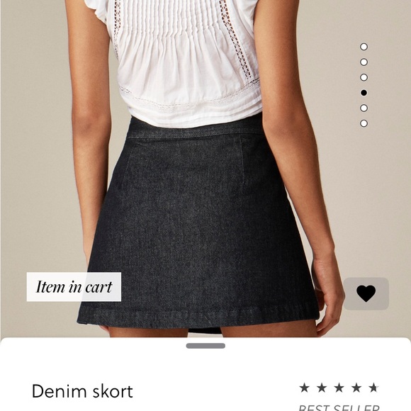 Black Denim Skort - Picture 4 of 6